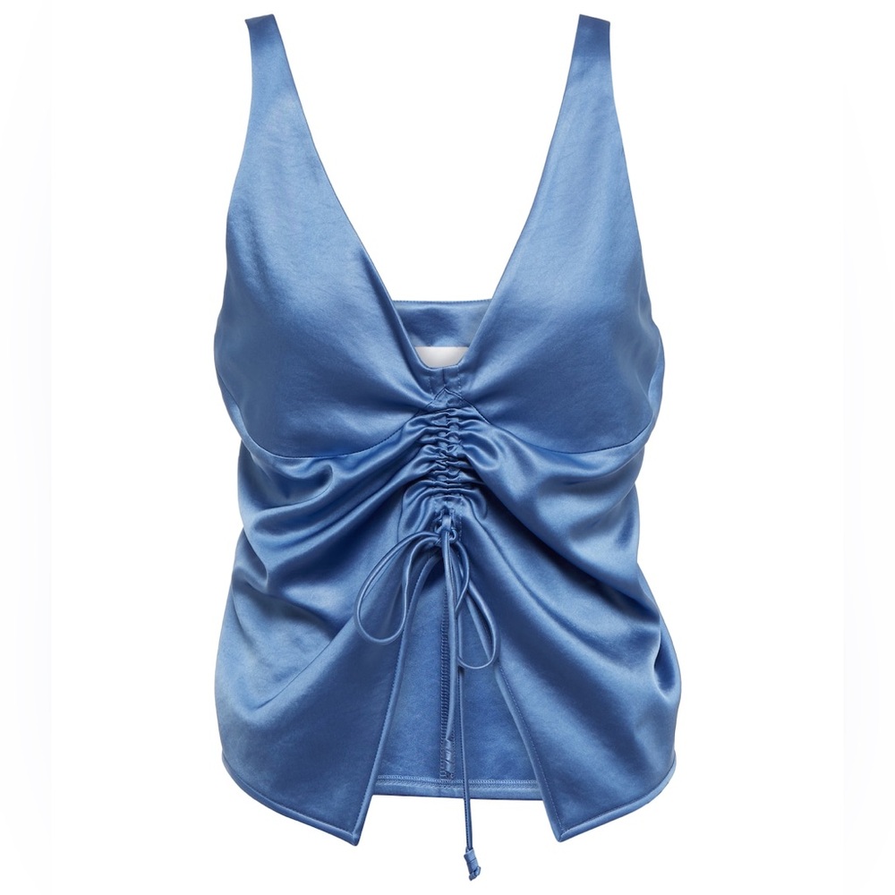 NANUSHKA Kiara Drawstring Satin Top